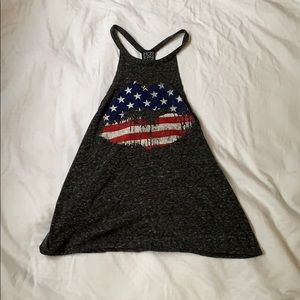 dark grey tank top